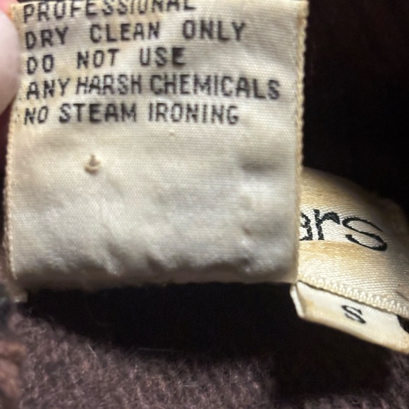 Vintage 80s Cedars Lambswool Angora Sweater S Hong Kong Leather Hedgehog - Picture 10 of 11